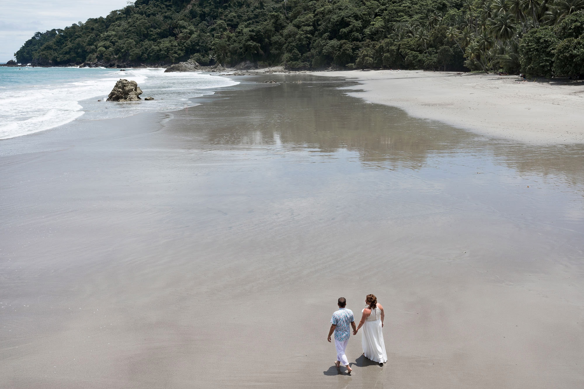 Morning after the elopement bridal portraits on the beach