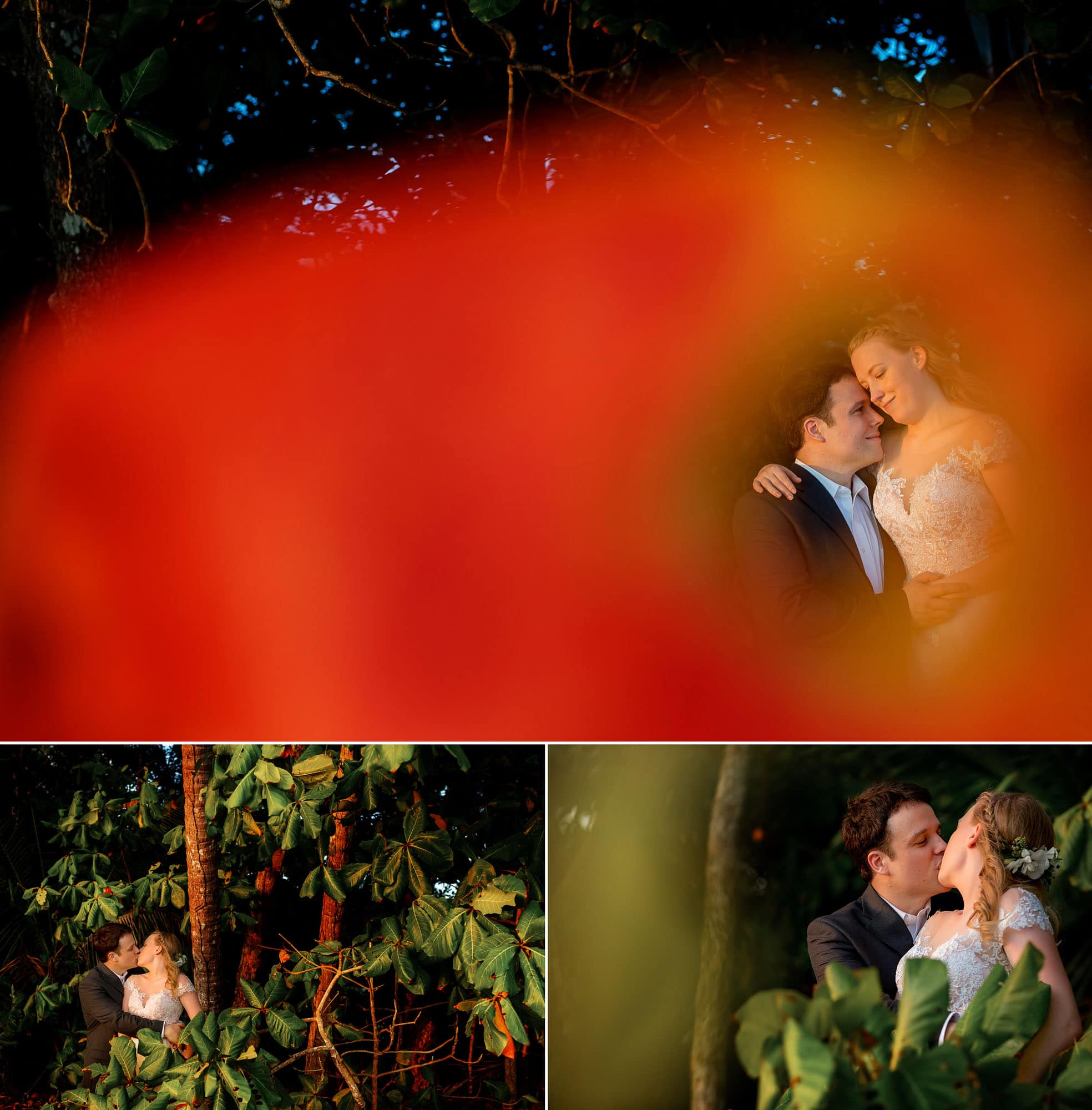 Creative Wedding Photography: Shooting through things to spotlight on the couple