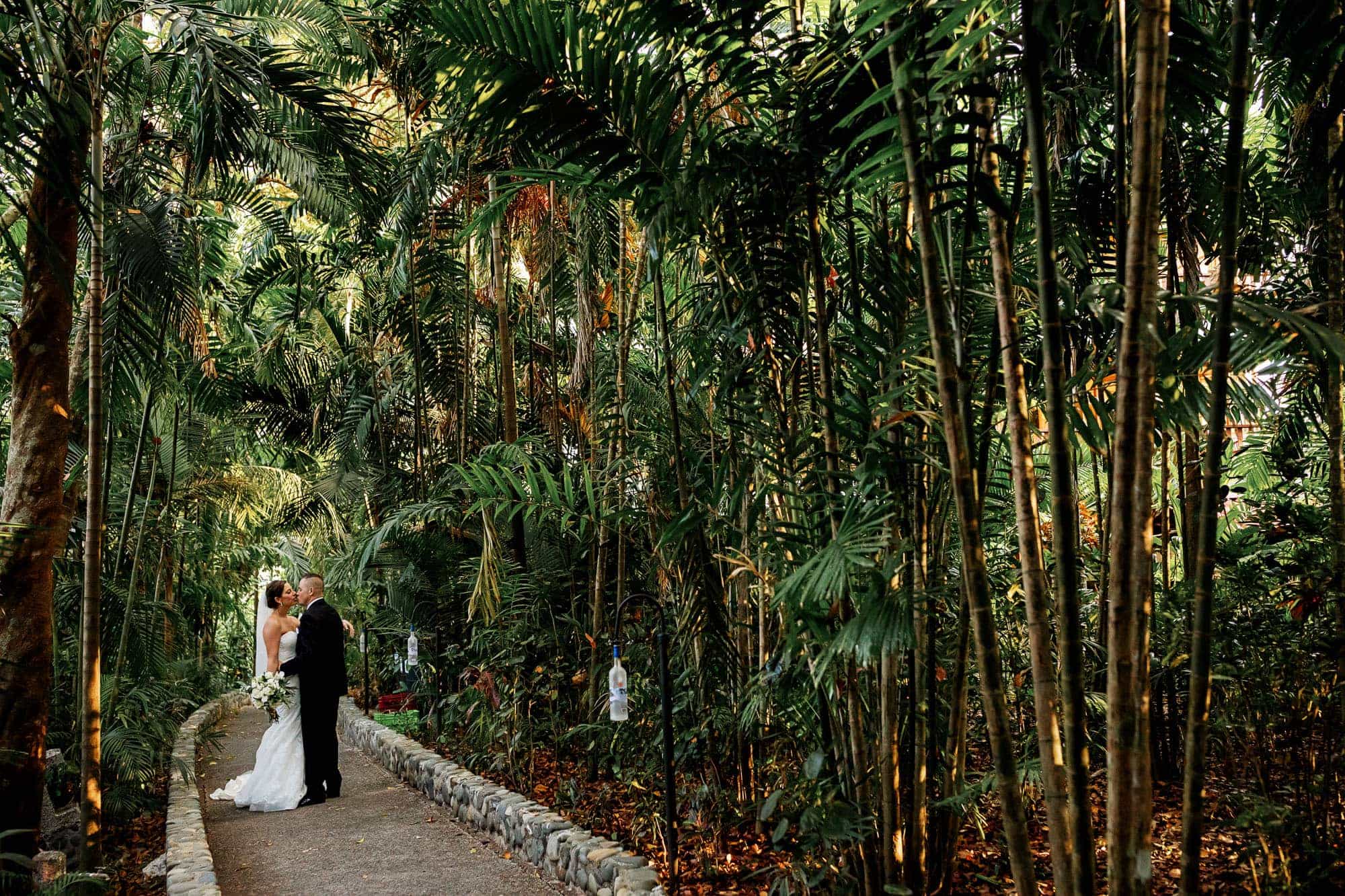 A formal wedding photo in Costa Verde. Costa Rica