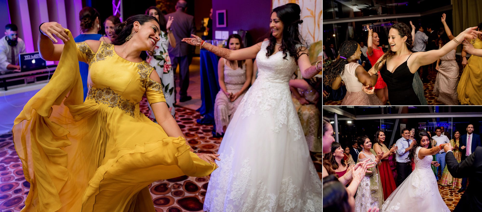 Dancing at the Hindu Muslim wedding reception