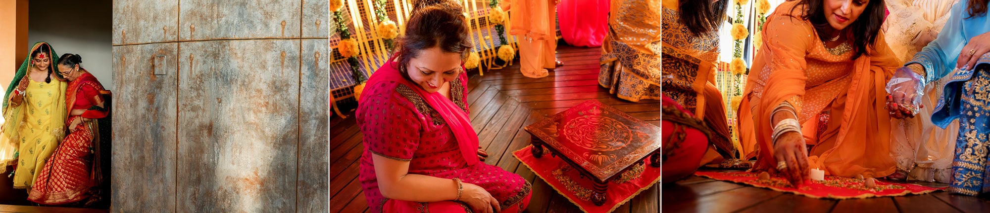 Pithi ceremony preparations