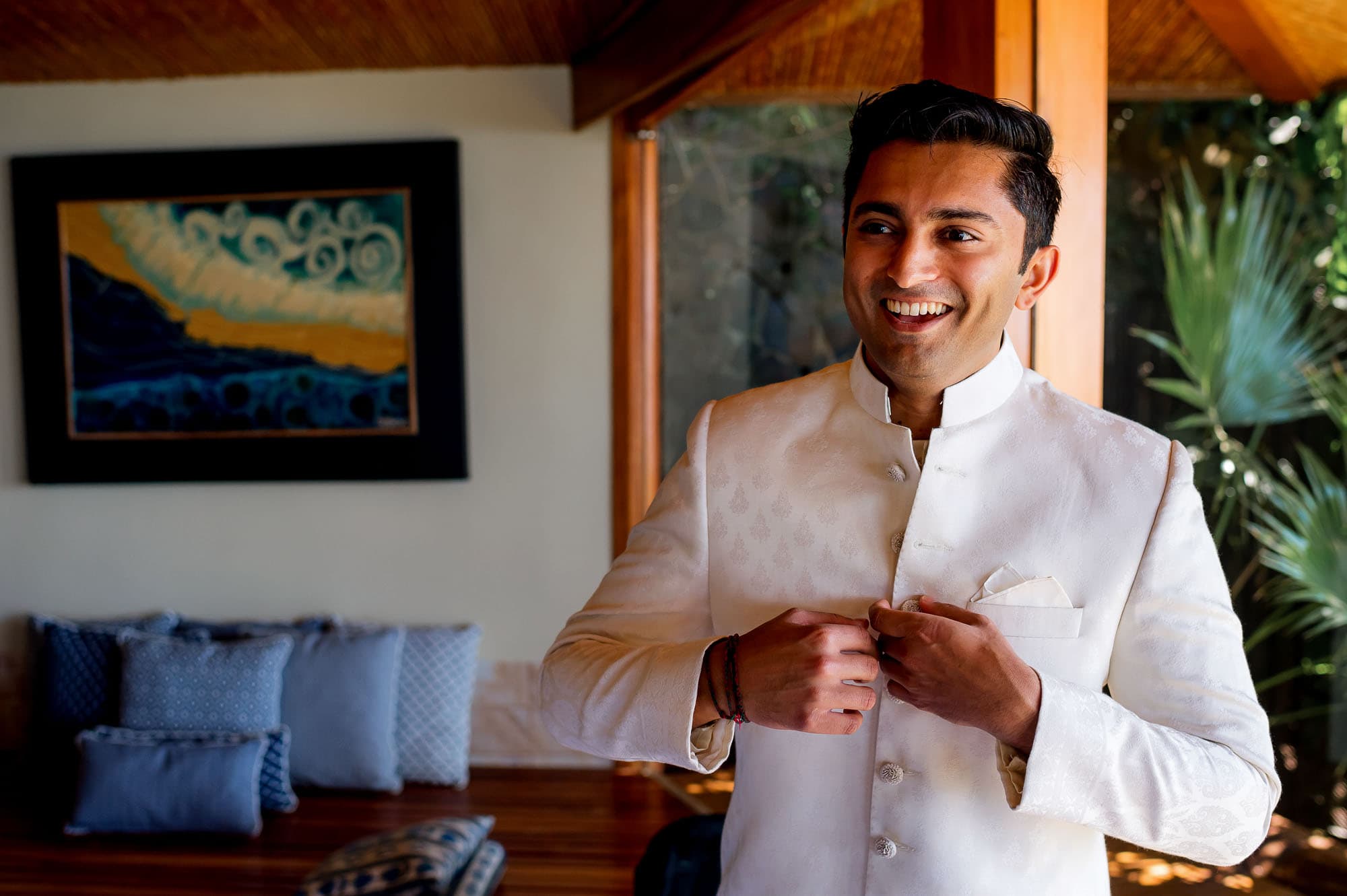 The groom ready for his traditional Hindu Muslim wedding ceremony.