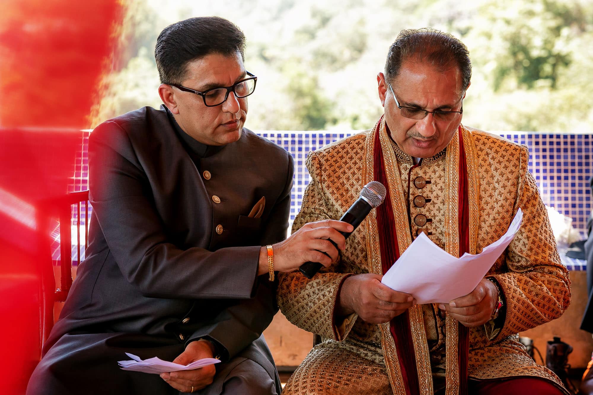 Reading as part of the groom's Muslim tradition