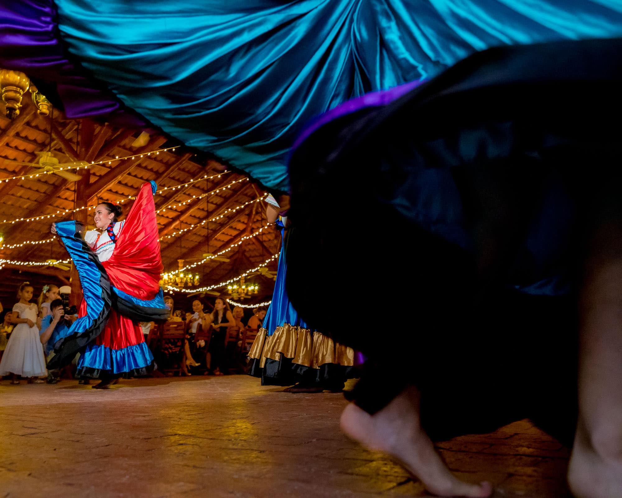 Traditional Costa Rican dancers performed after the church wedding ceremony