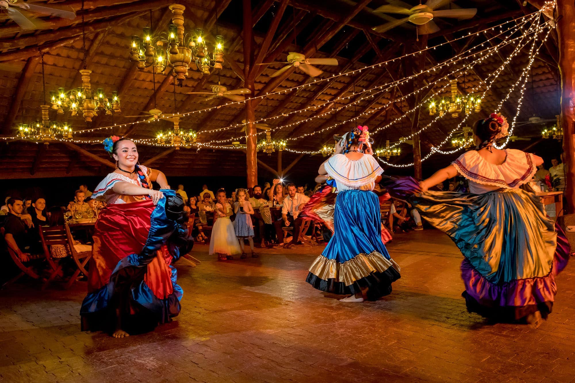 Traditional Costa Rican dancers performed after the church wedding ceremony