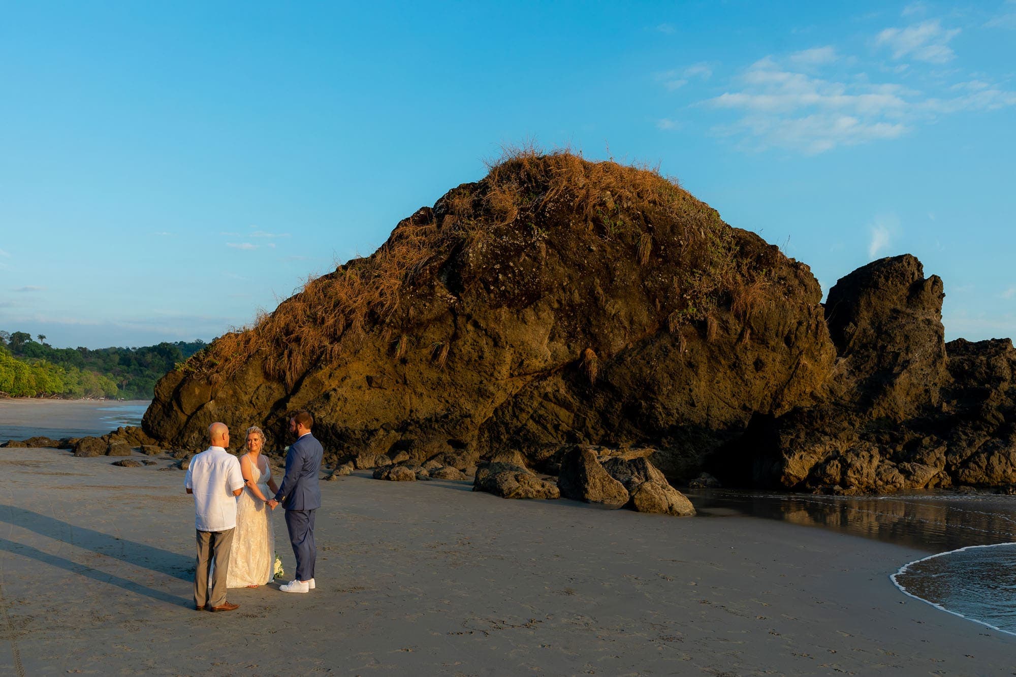 A "just the two of us" ceremony on the beach