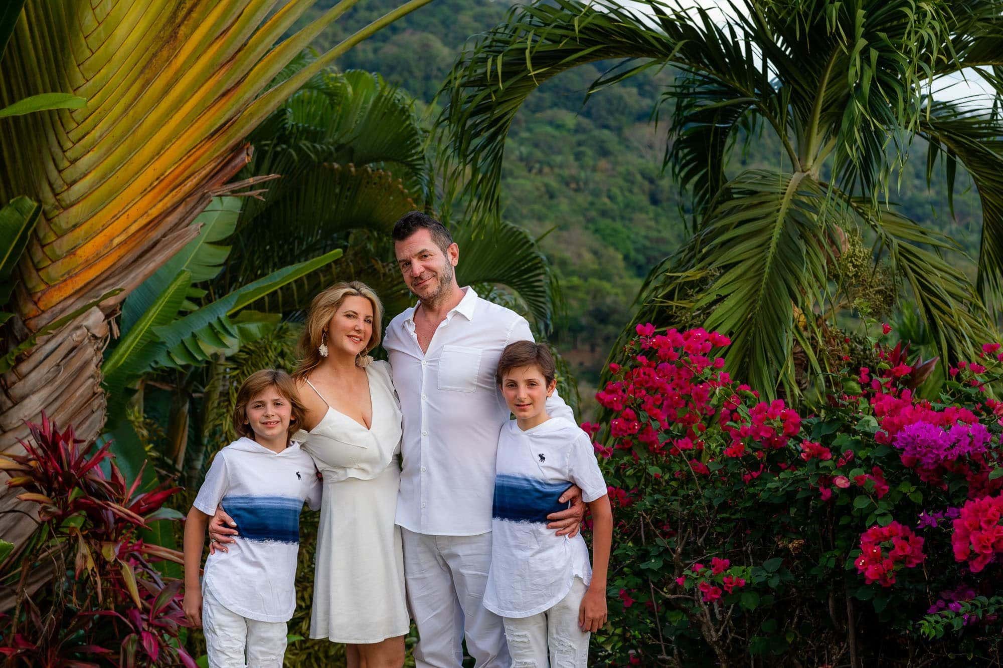 family has professional photos taken in dominical