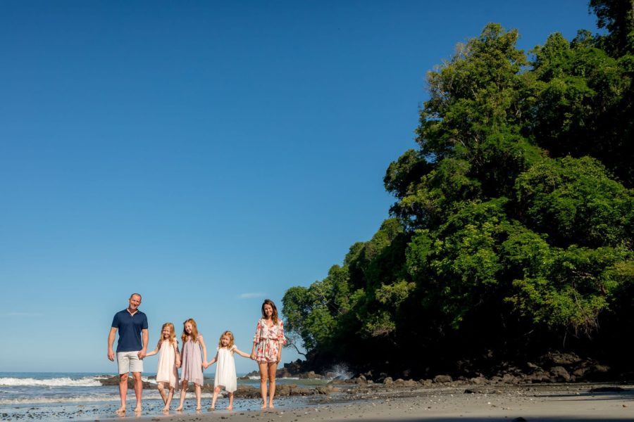 best beach for family photos in costa rica