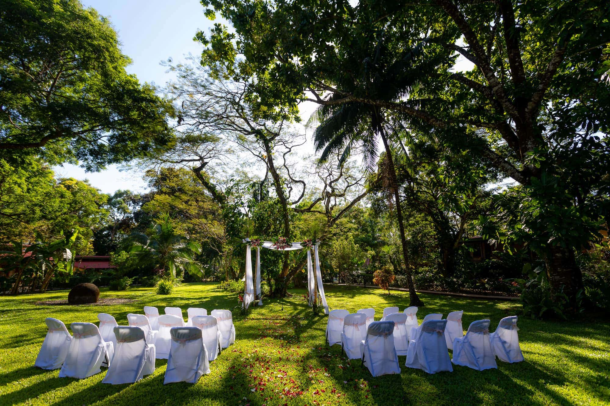garden ceremony site at Doce Lunas in jaco, Costa Rica