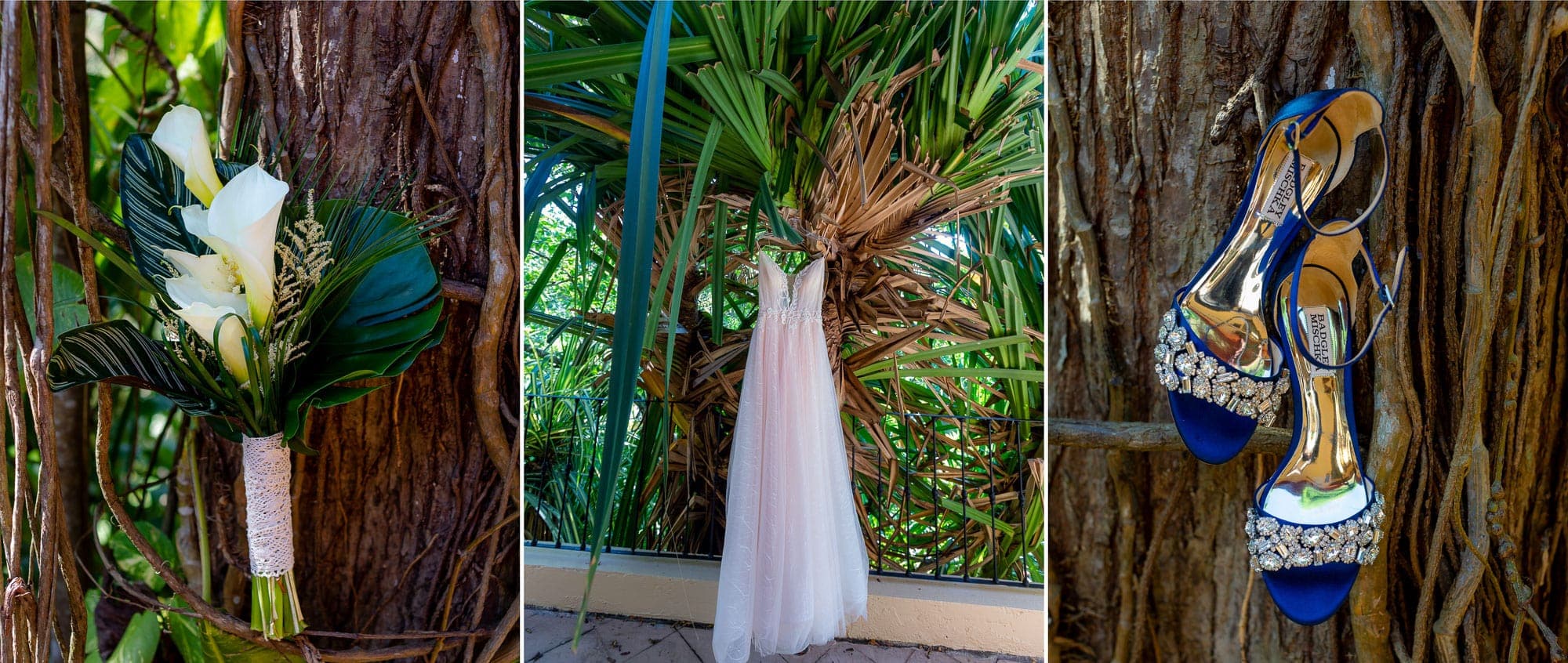 details of a wedding in the jungle at Doce Lunas