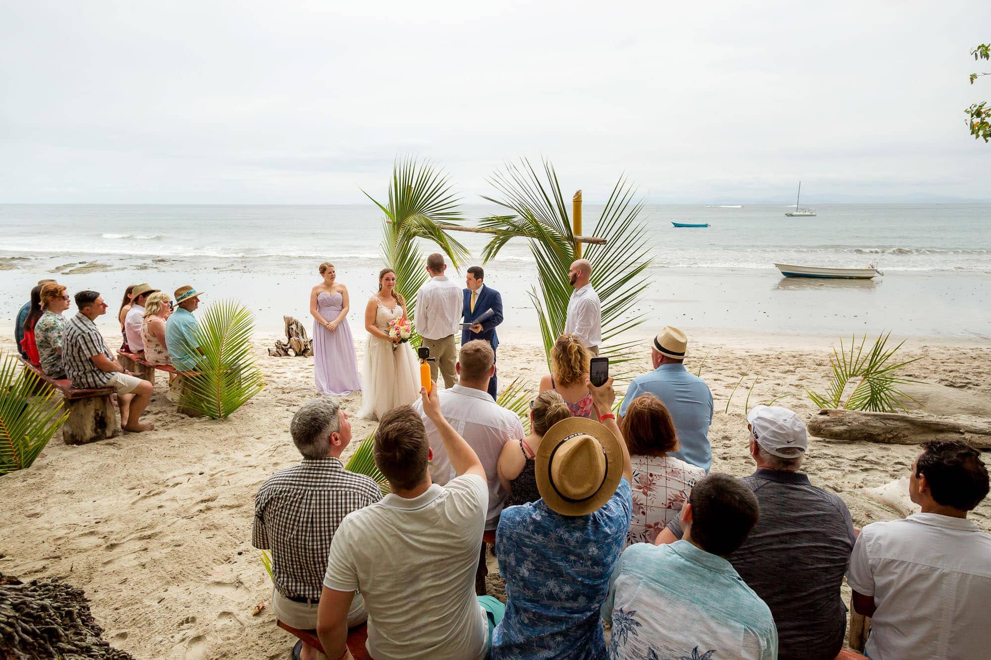 beach wedding in costa in costa rica