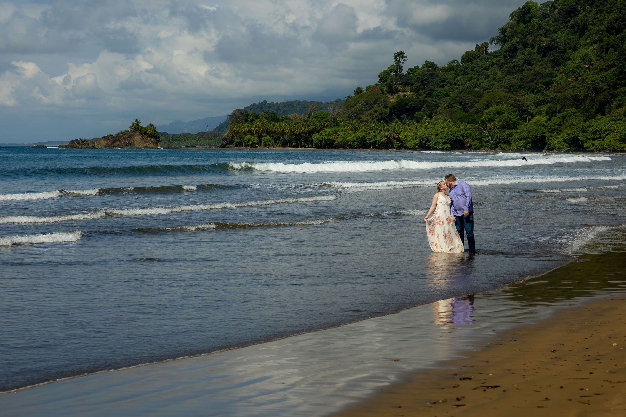 The bride and groom the day before their costa rica jungle wedding