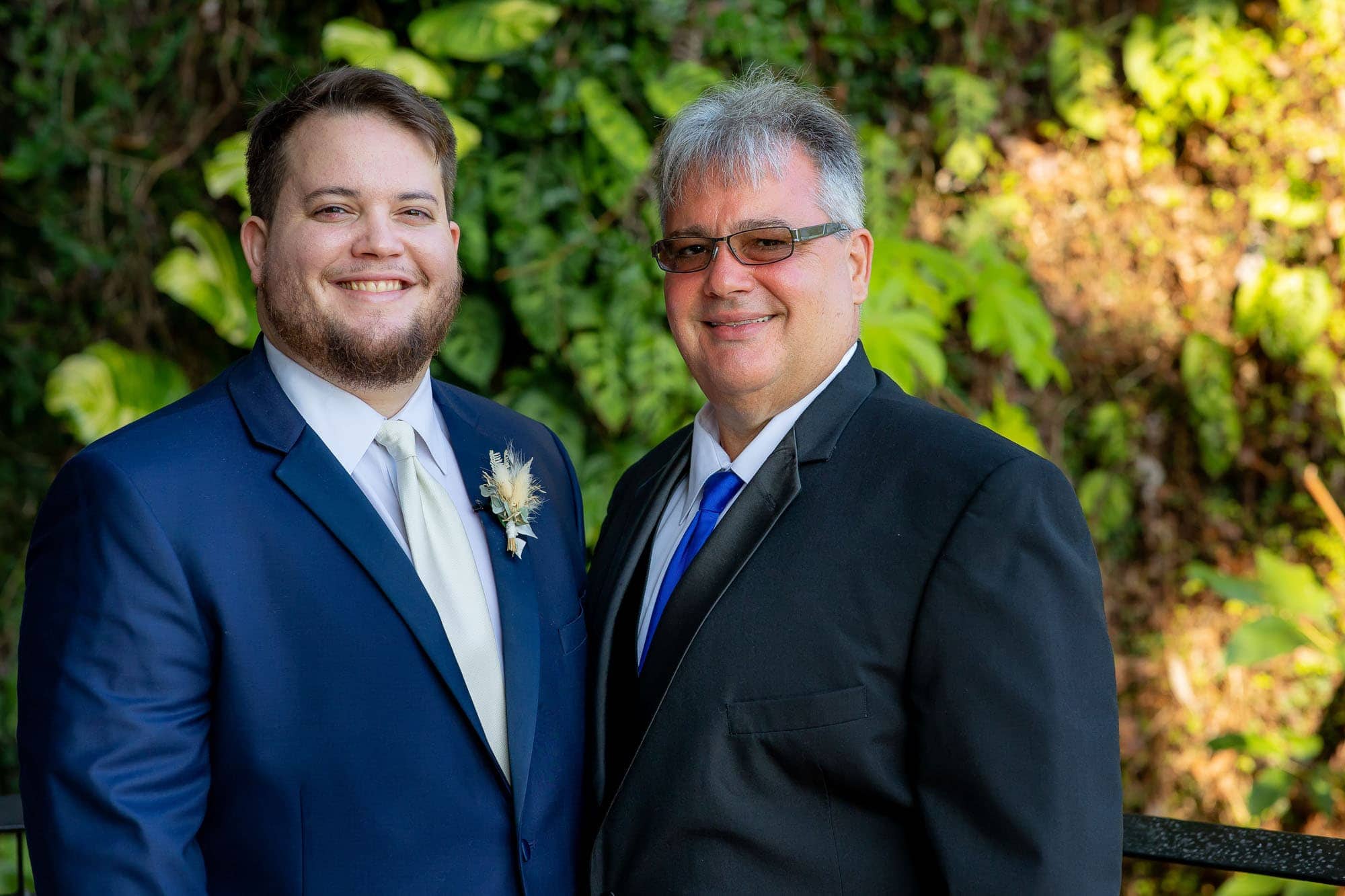 The groom with his dad