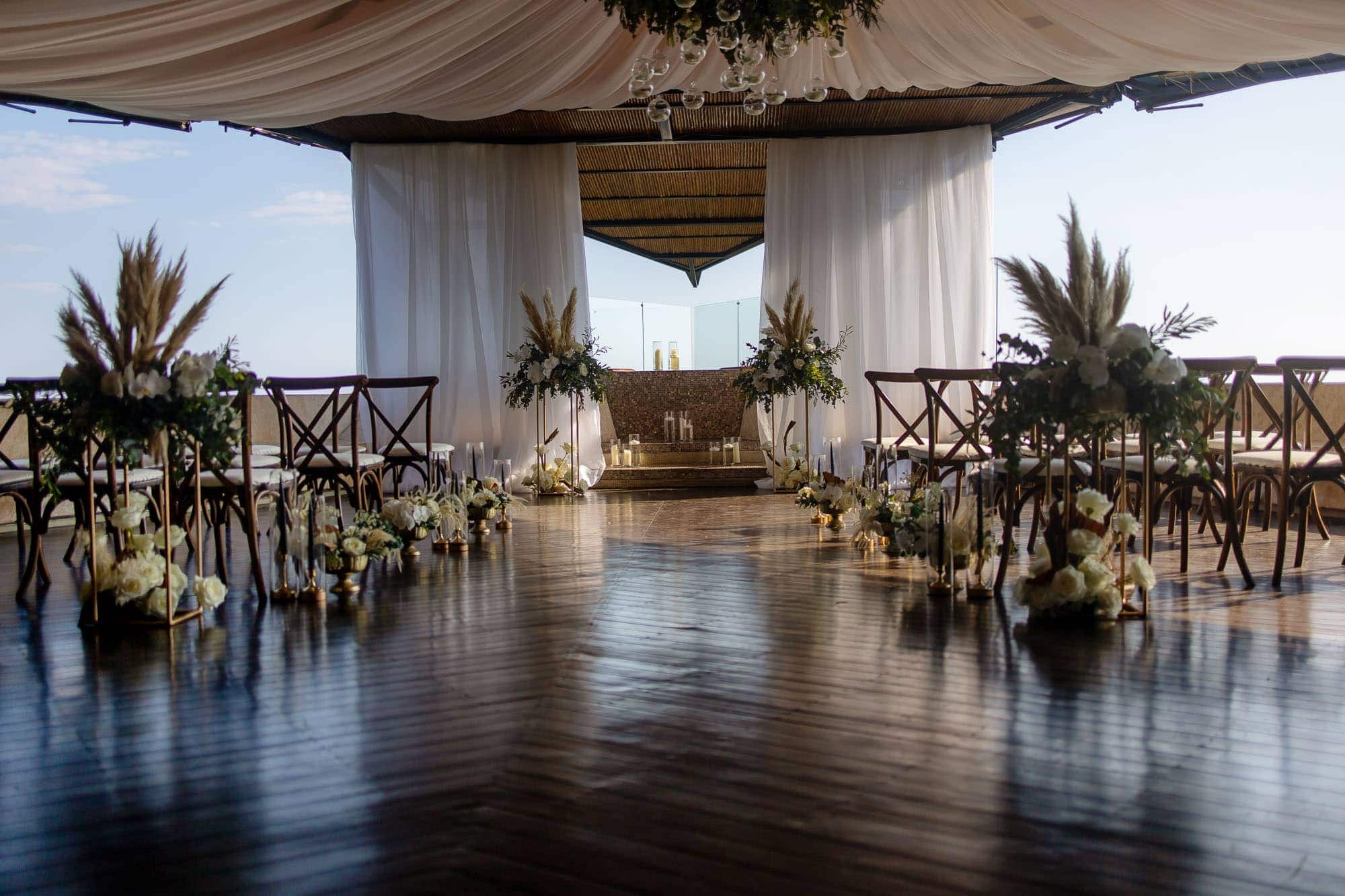 The ceremony space in my favorite luxury villa in Costa rica