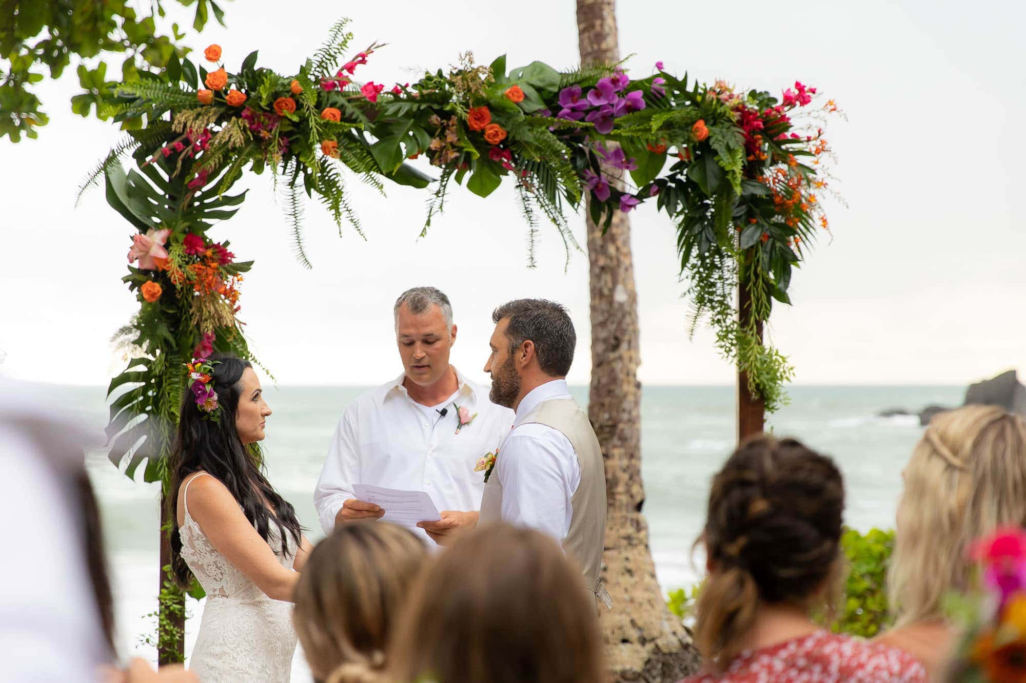 ceremony at an eco resort in Costa Rica