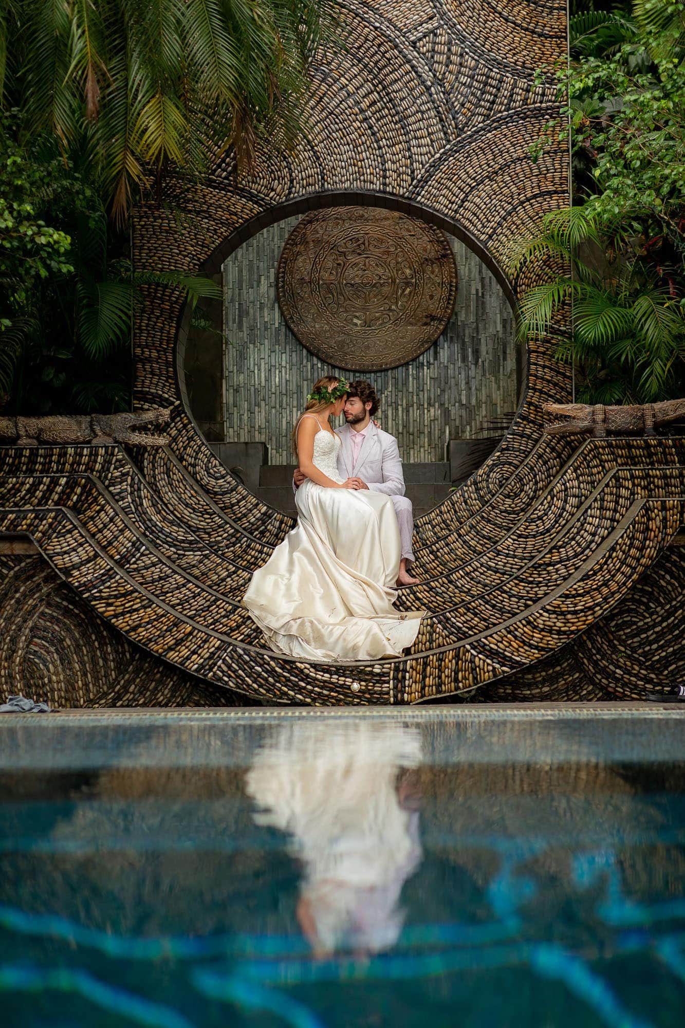 Photos of the bride and groom at Makanda hotel for a costa rica wedding getaway