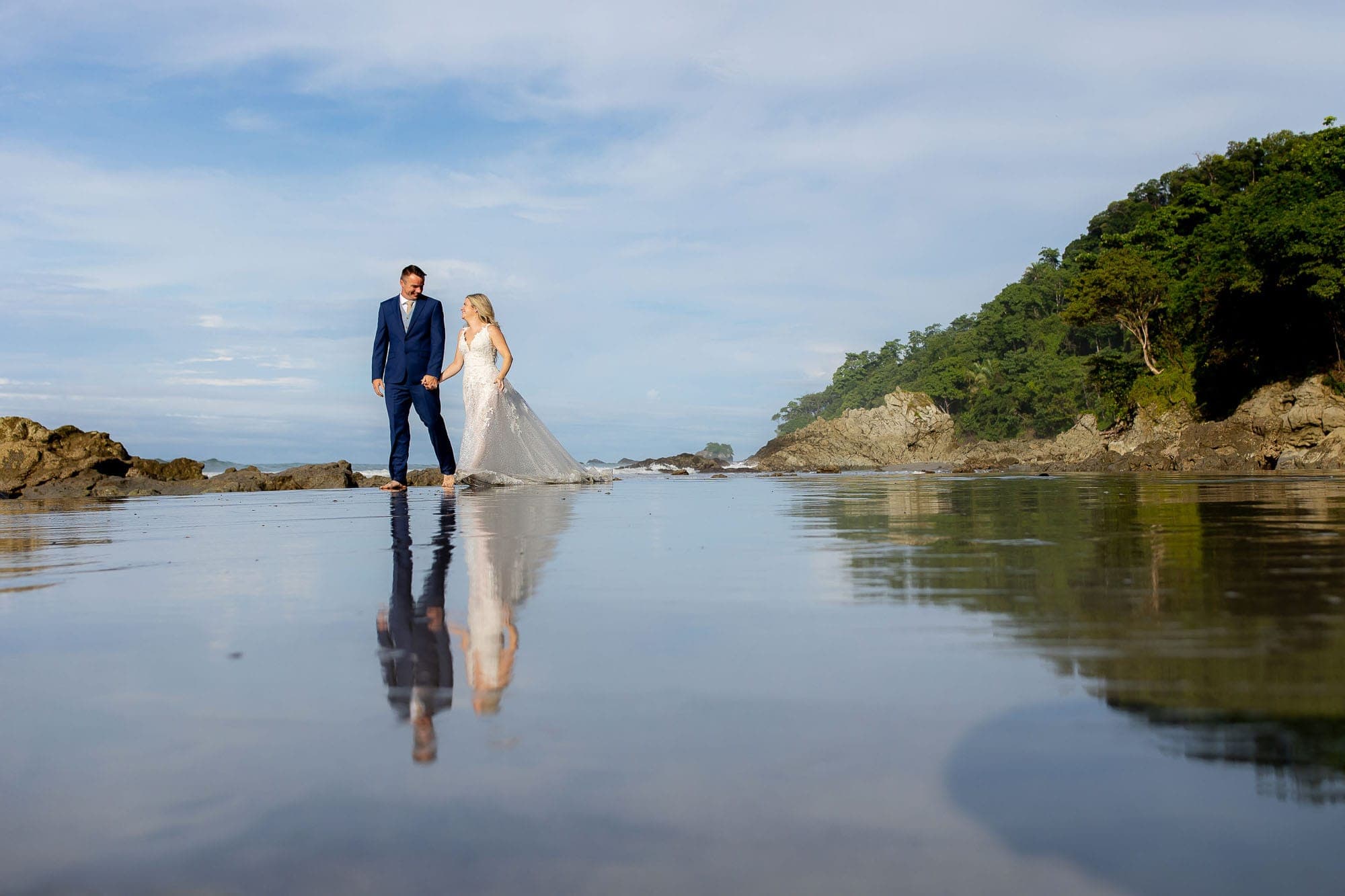 A stroll along the beach for a full Costa Rica wedding experience