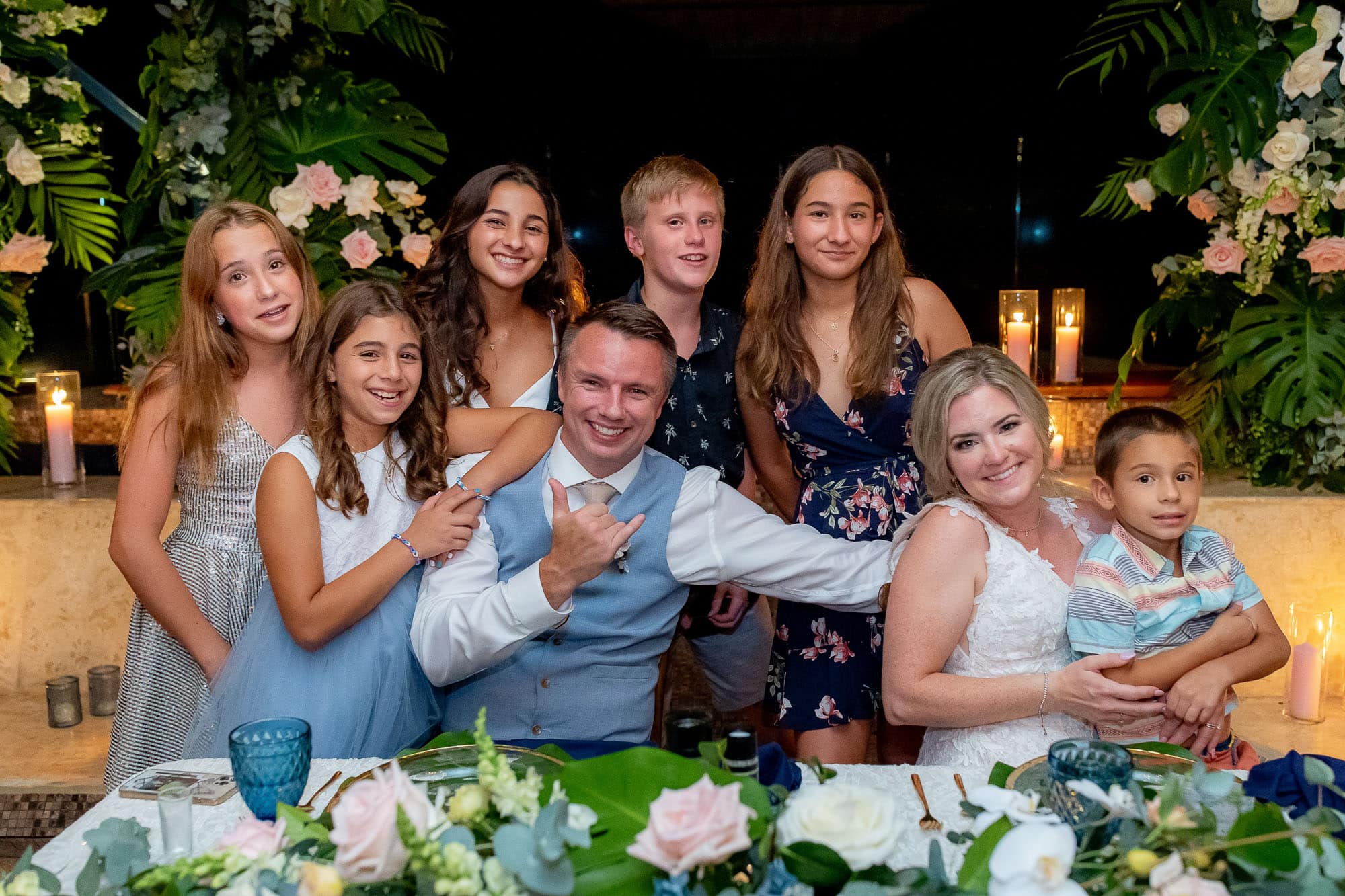 Group of guests enjoying the Costa Rica wedding experience