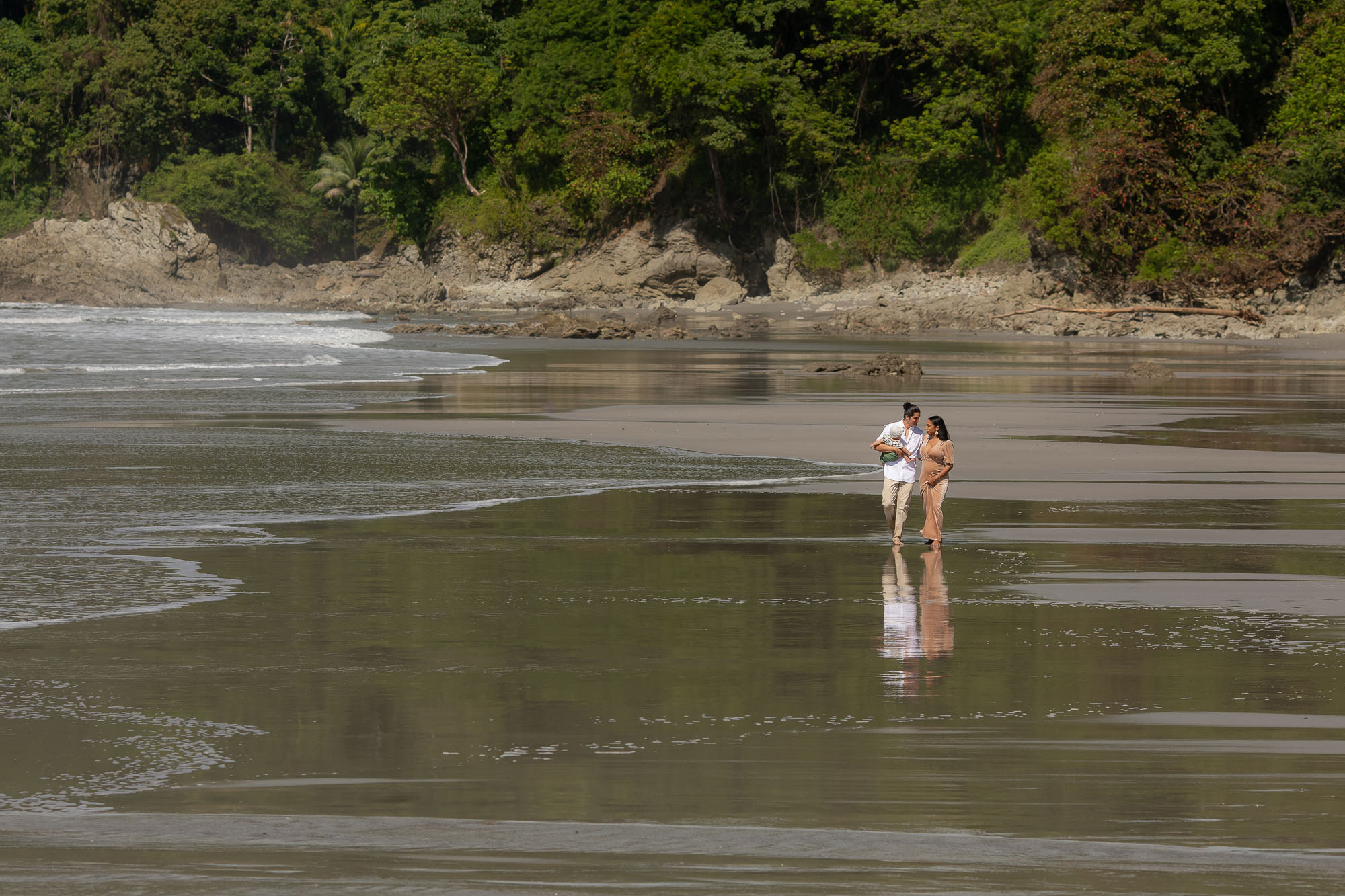 family portrait session on the beach in costa rica