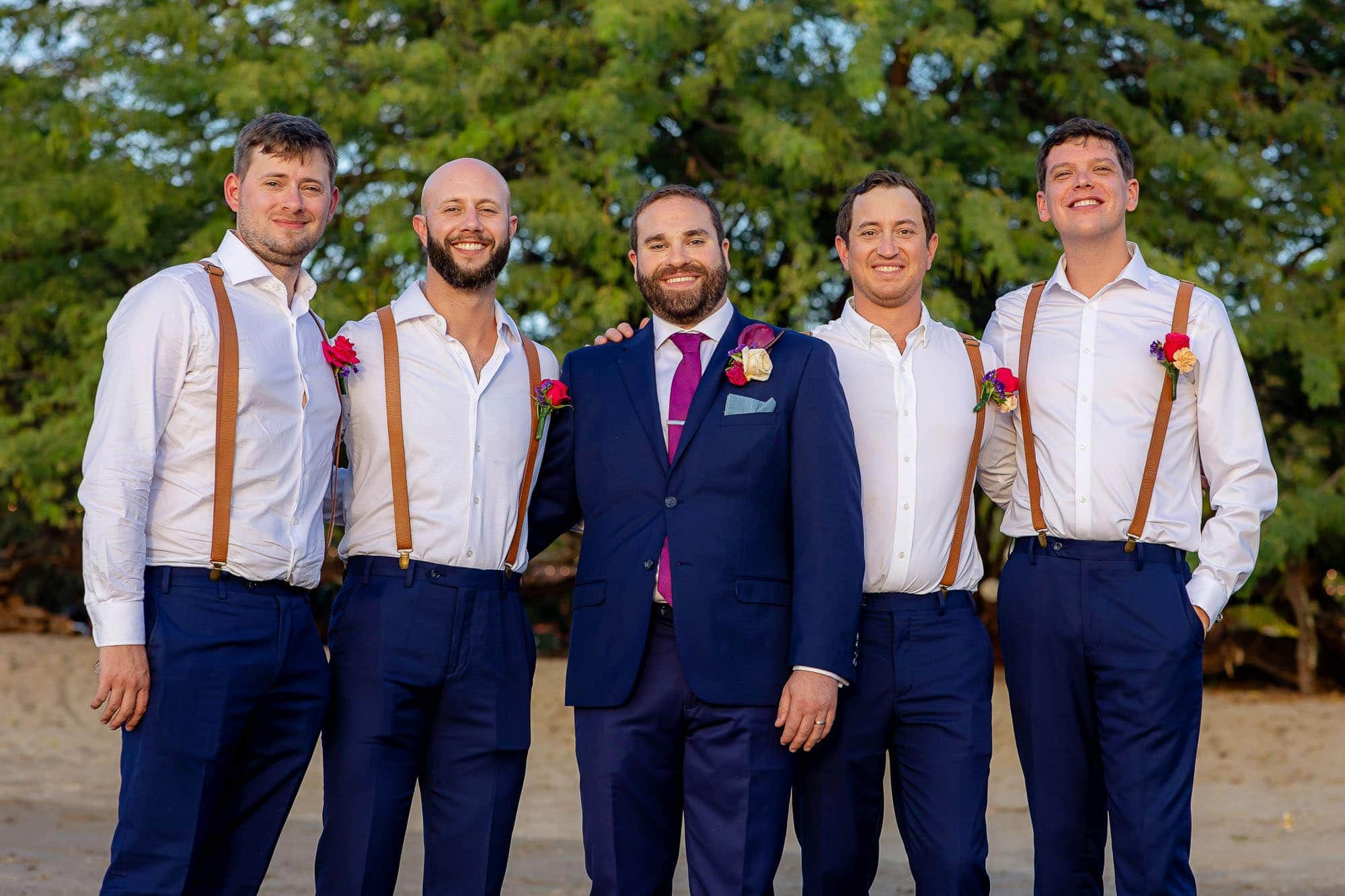 groom with his groomsmen at his dream wedding