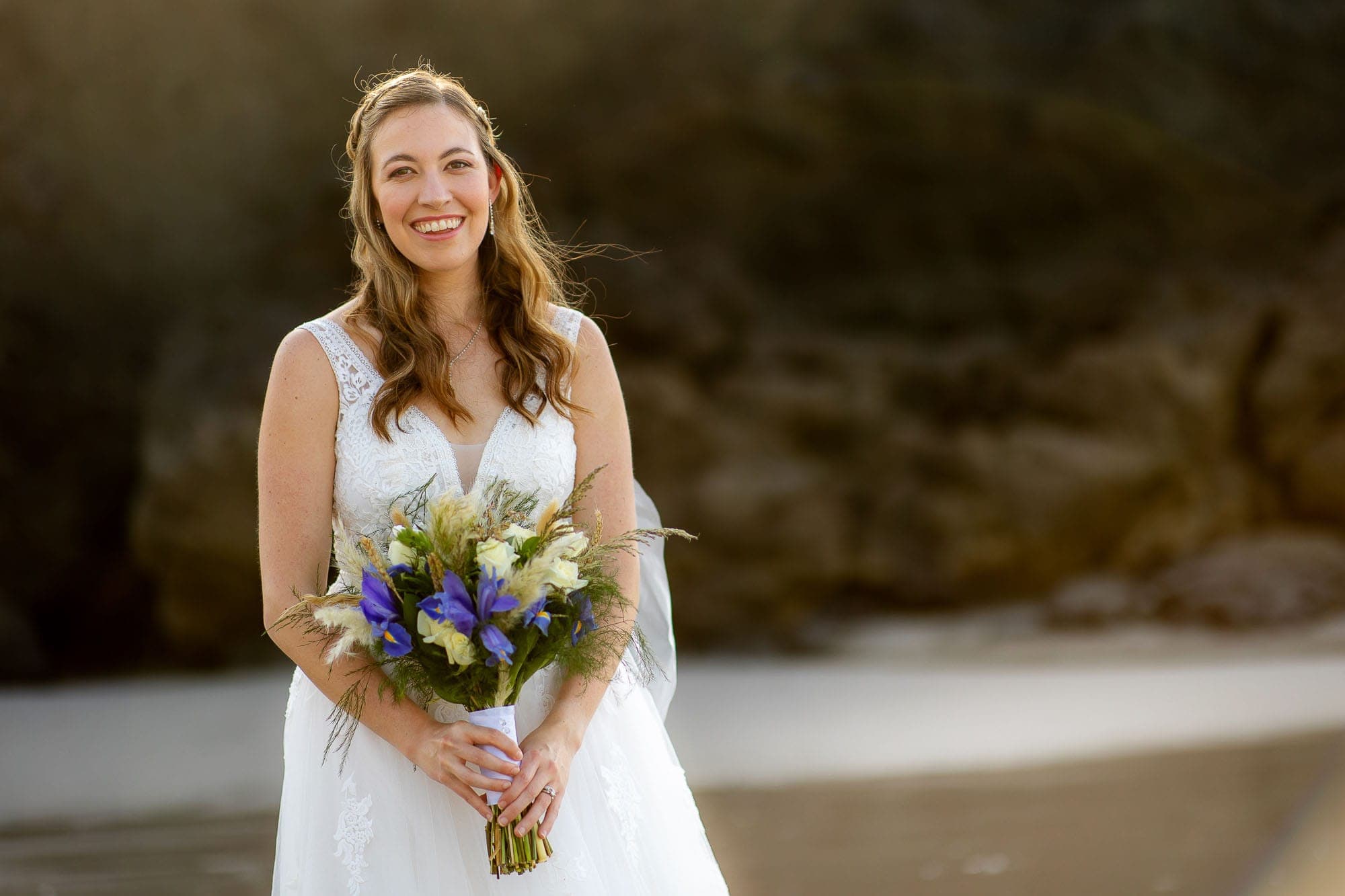 the bride on the beach