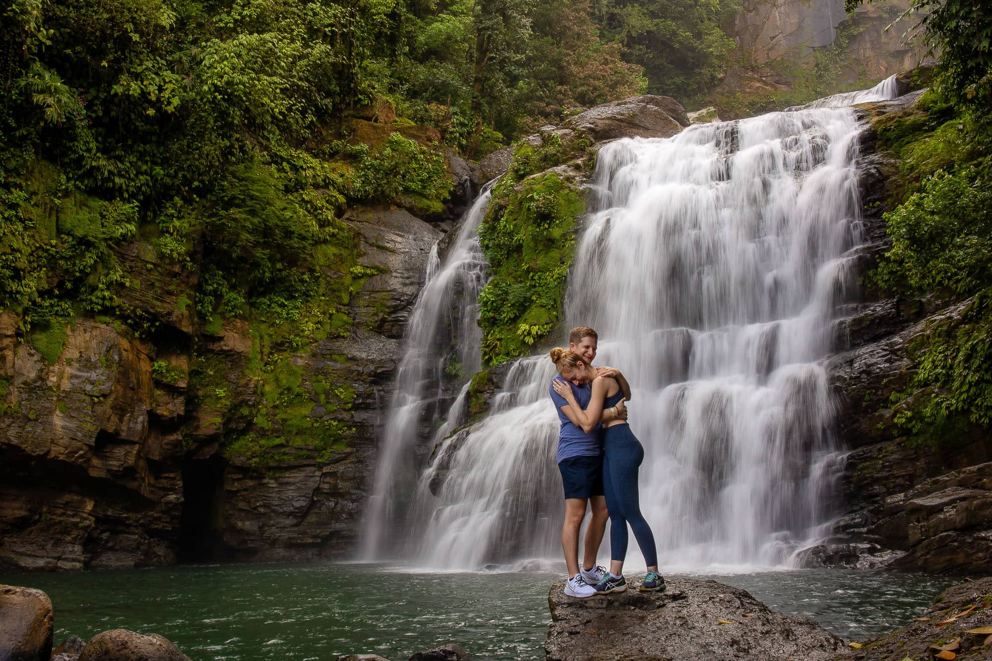 pop the question at waterfall