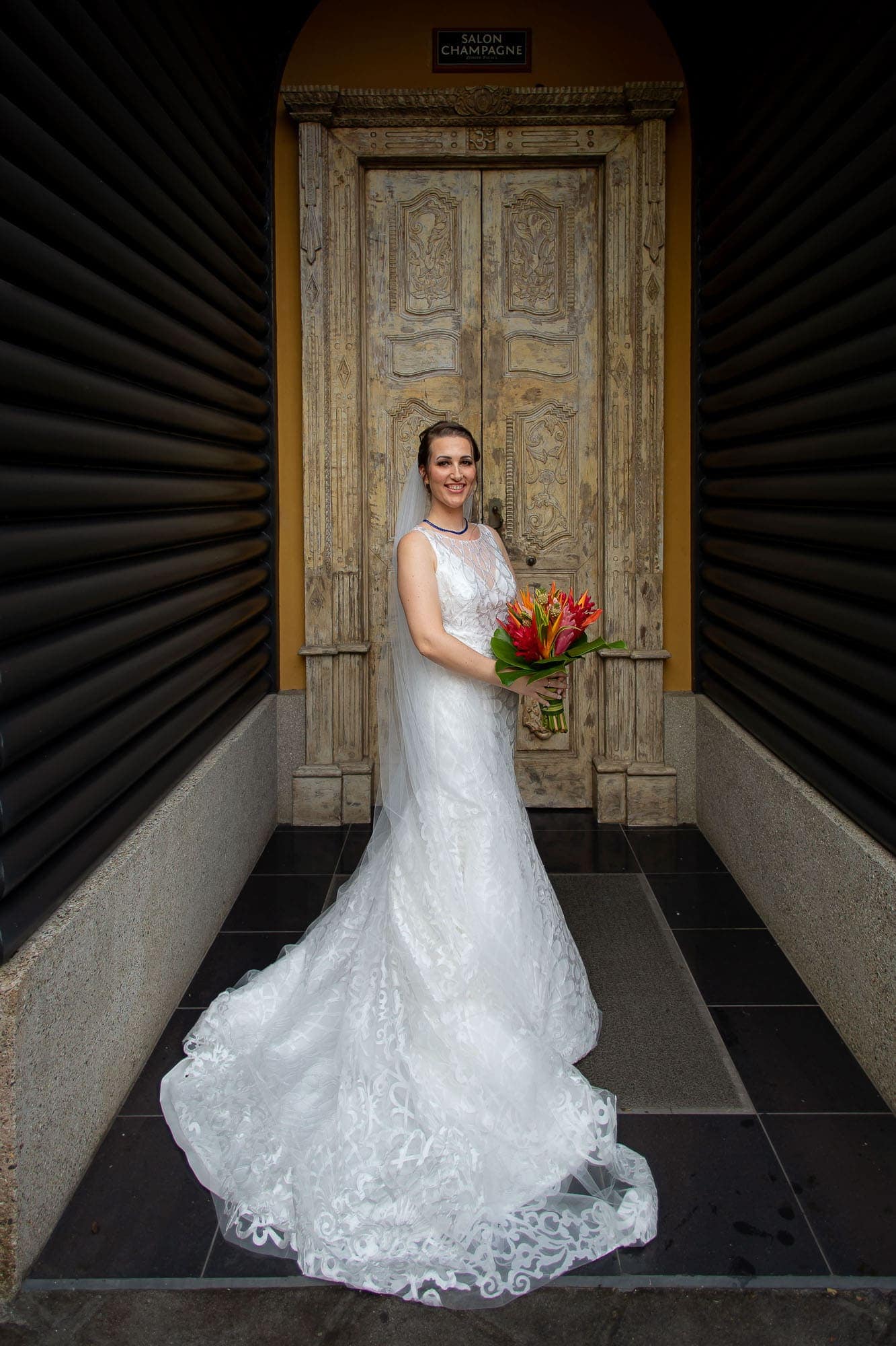 Bride portrait at her luxury destination wedding in Costa Rica