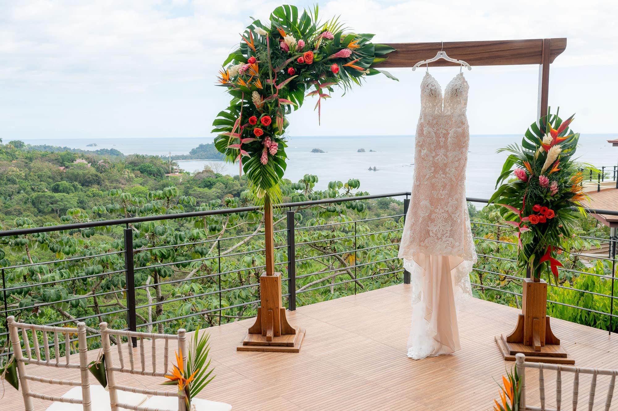the wedding dress and the view from casa espanola