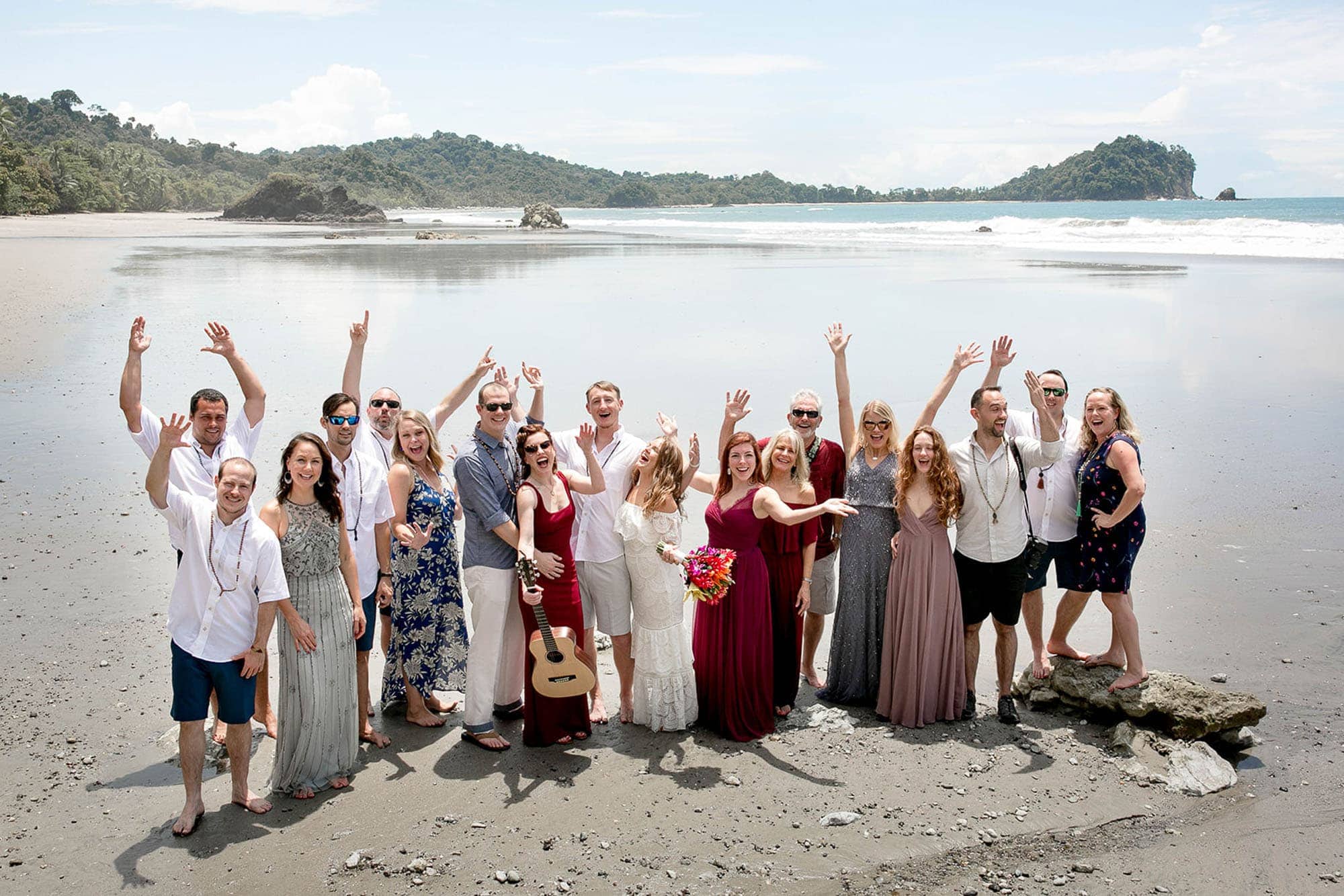 wedding party in costa rica