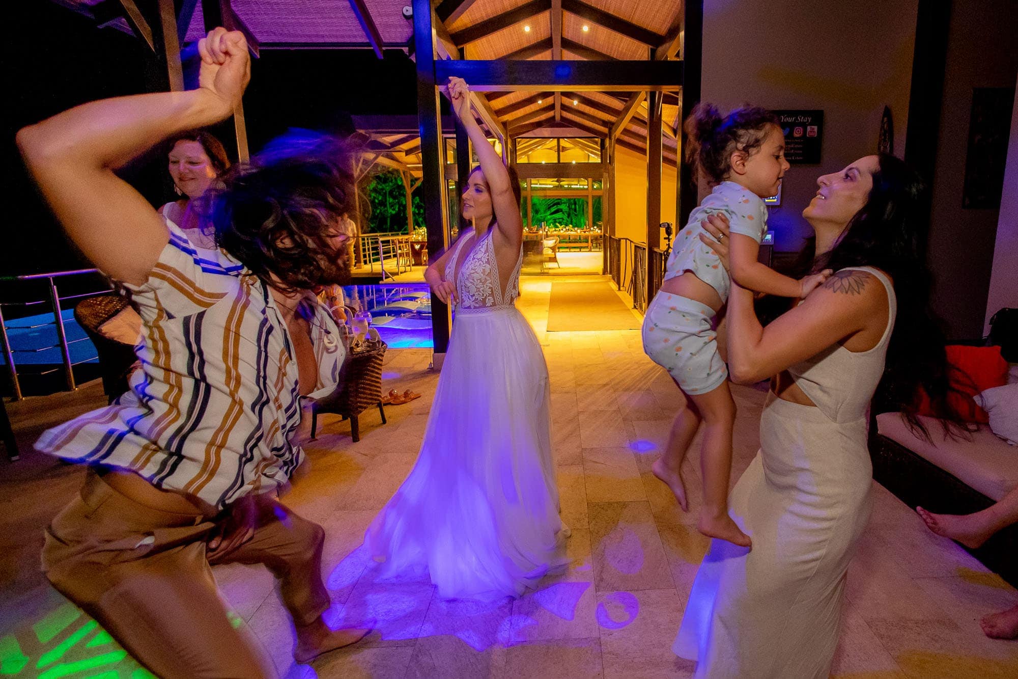dance party in costa rica wedding