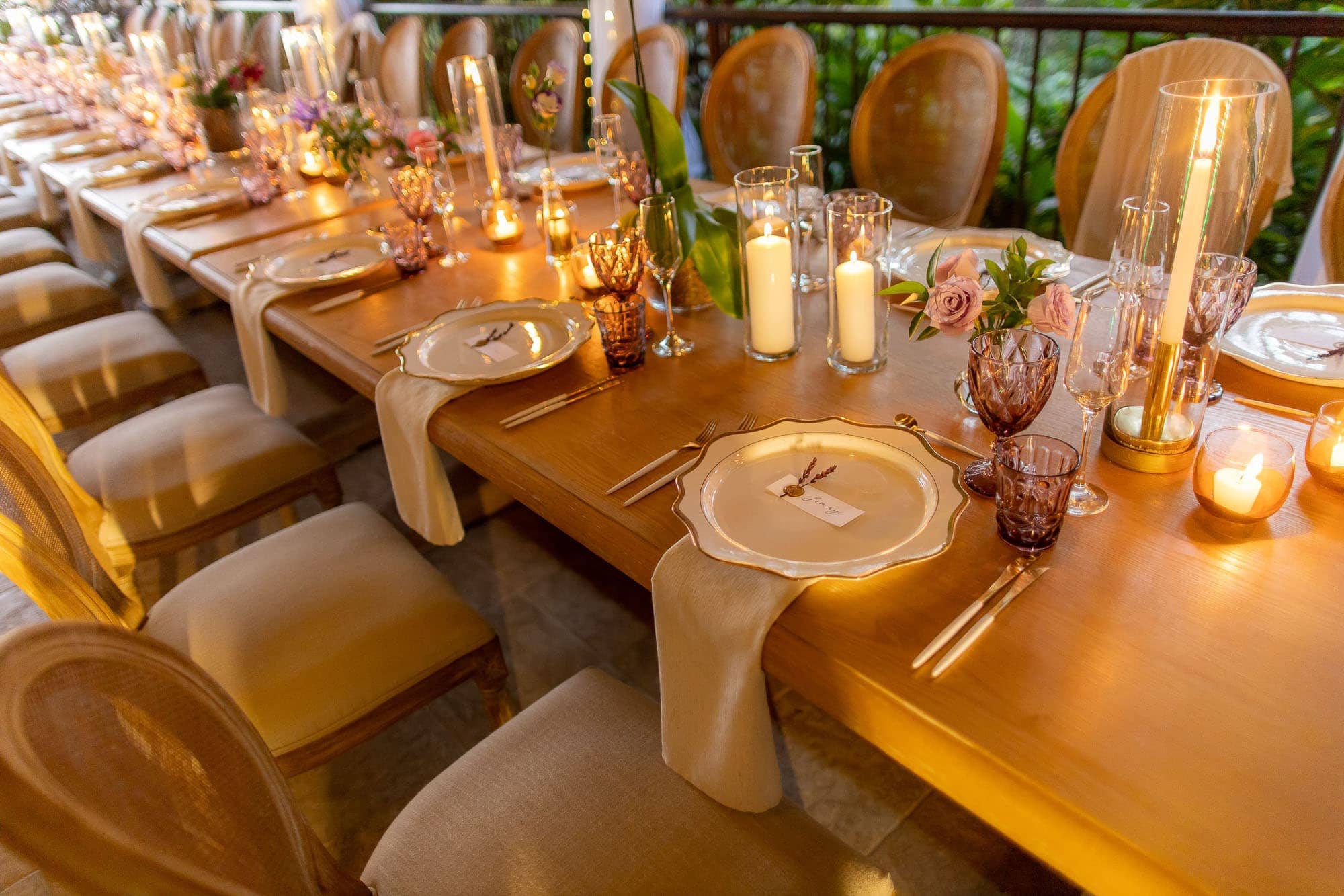 the lovely reception spread at this Uvita, Costa rica wedding