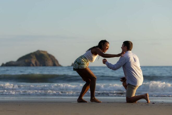 Surprise Sunset Engagement Proposal