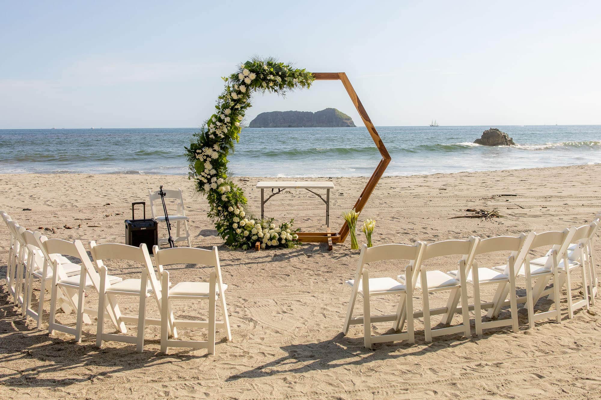 Beach ceremony site