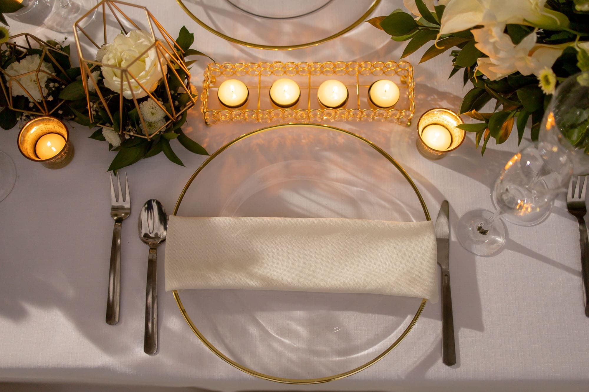 Place setting at the reception