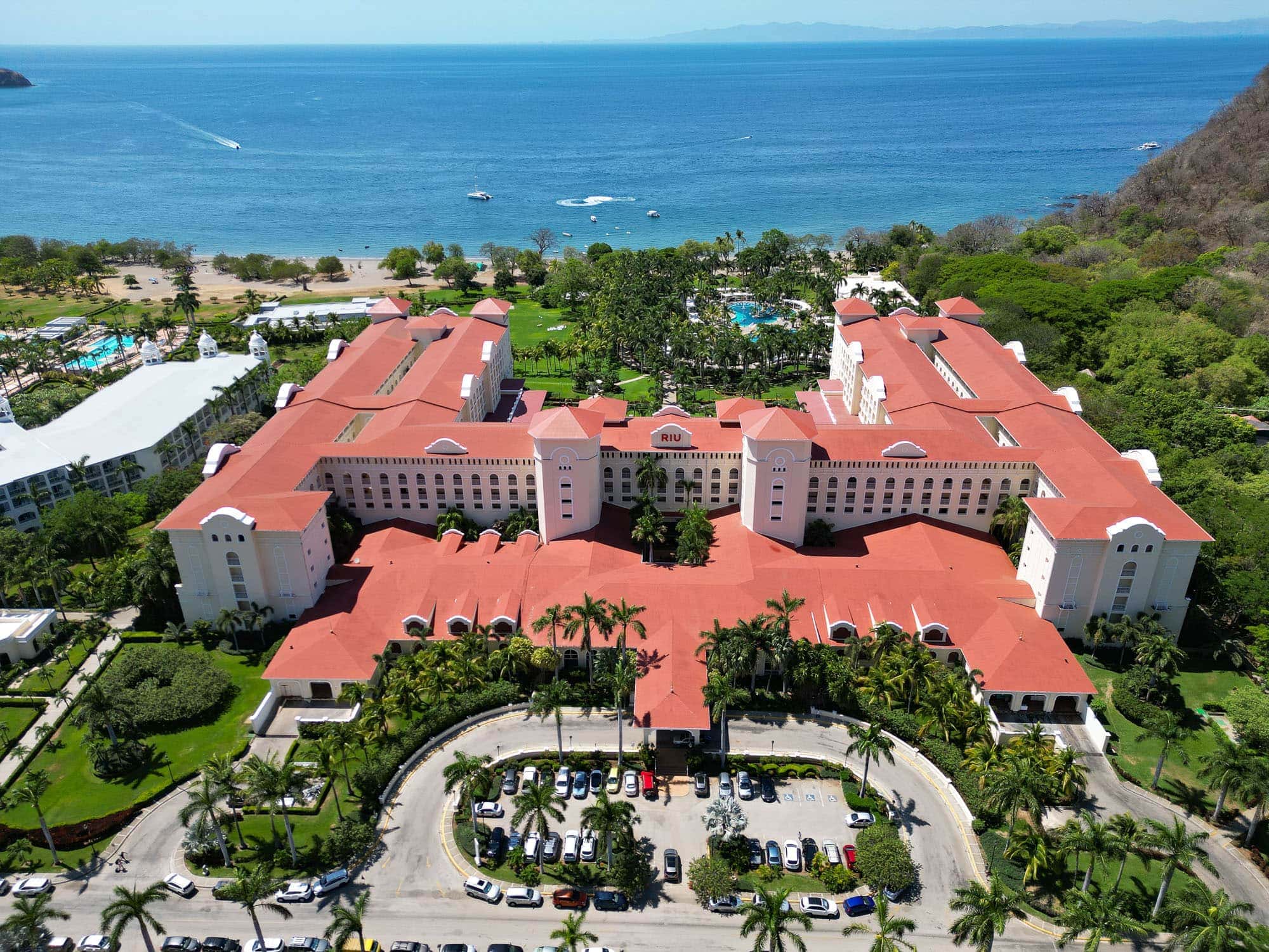 Aerial view of the impressive Riu Guanacaste resort