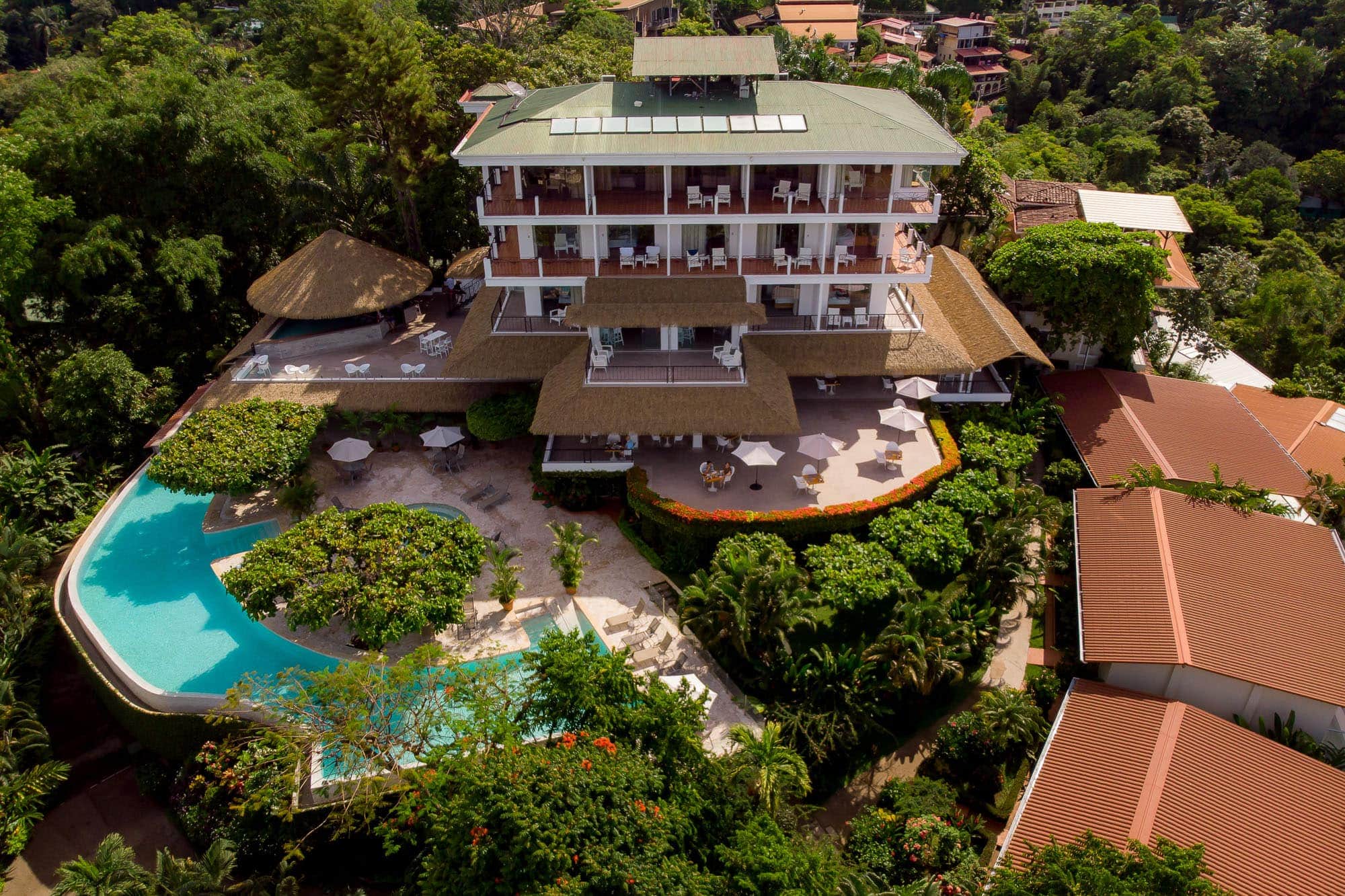 view from the sky of La Mariposa Hotel