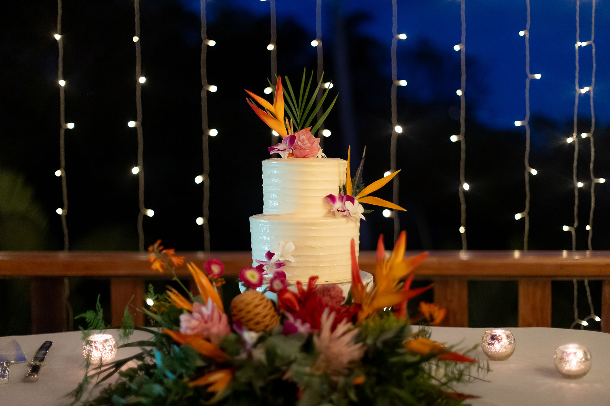 wedding cake at cost rica wedding reception