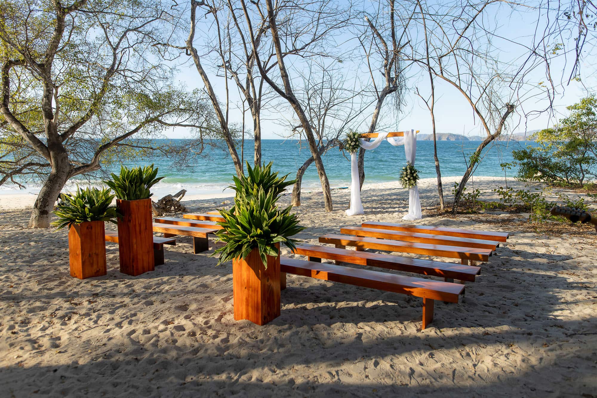 beach ceremony set up at w costa rica -reserva conchal