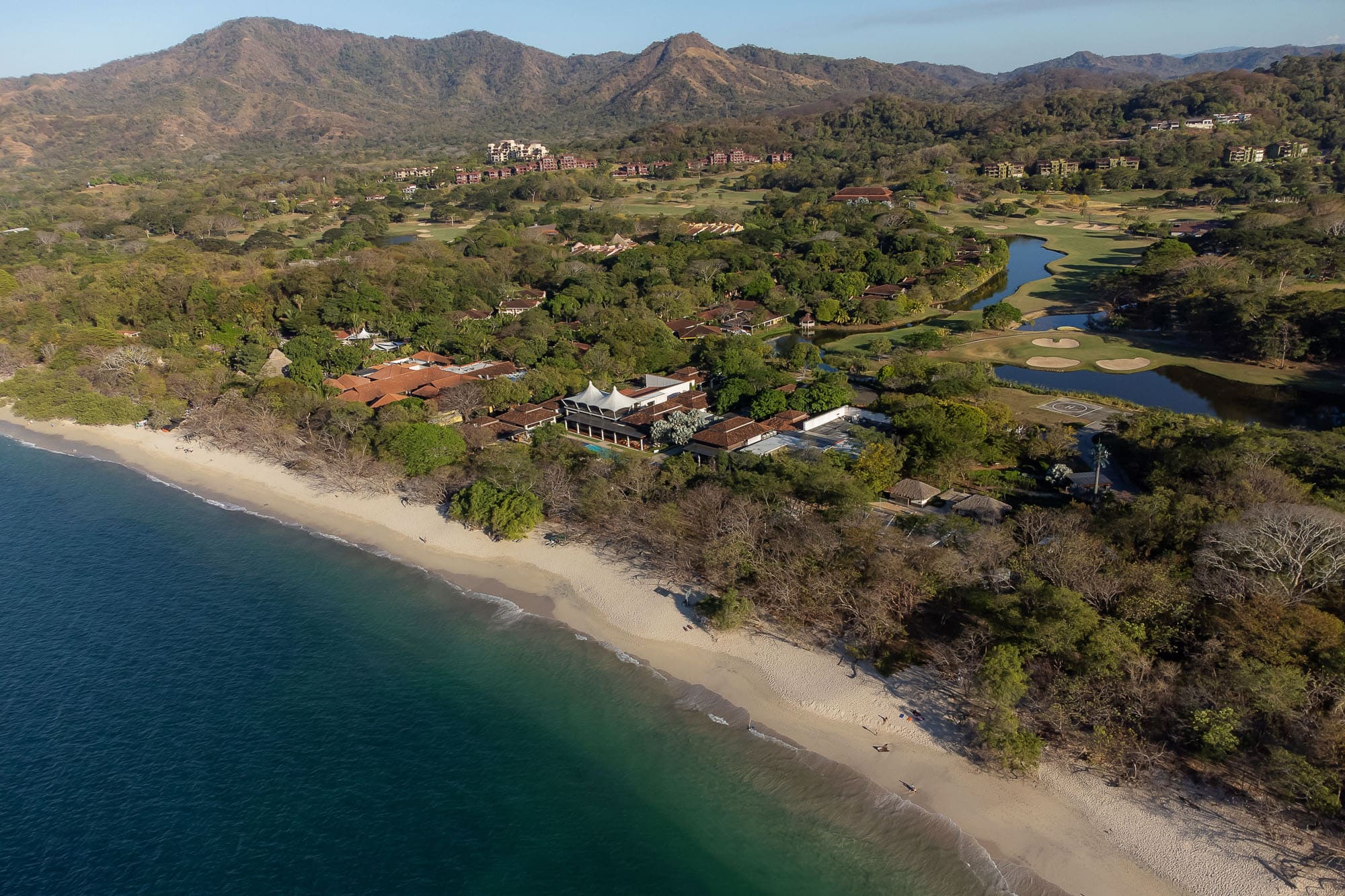 aerial view of w costa rica - reserva conchal