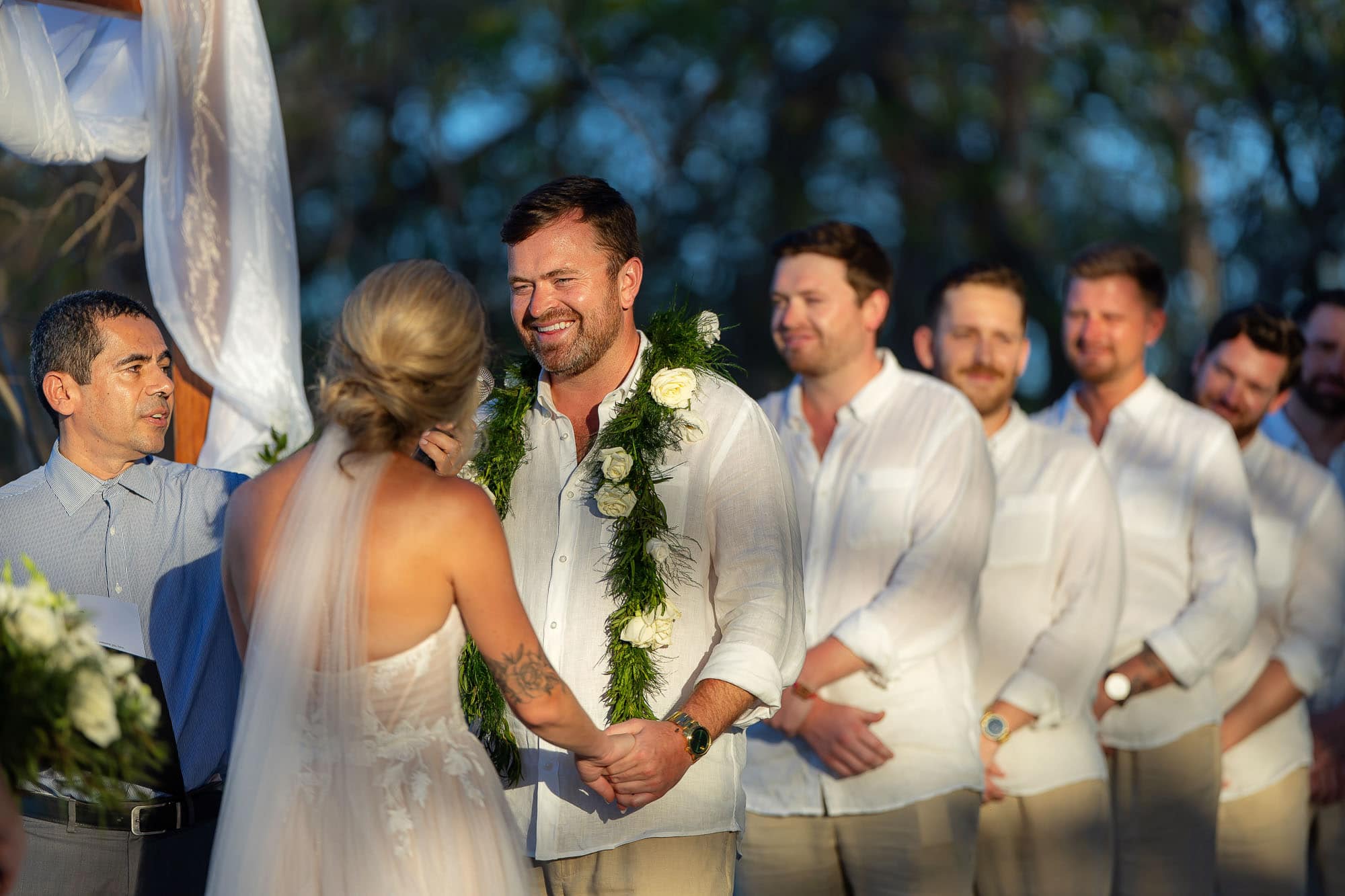 beach wedding ceremony in costa rica